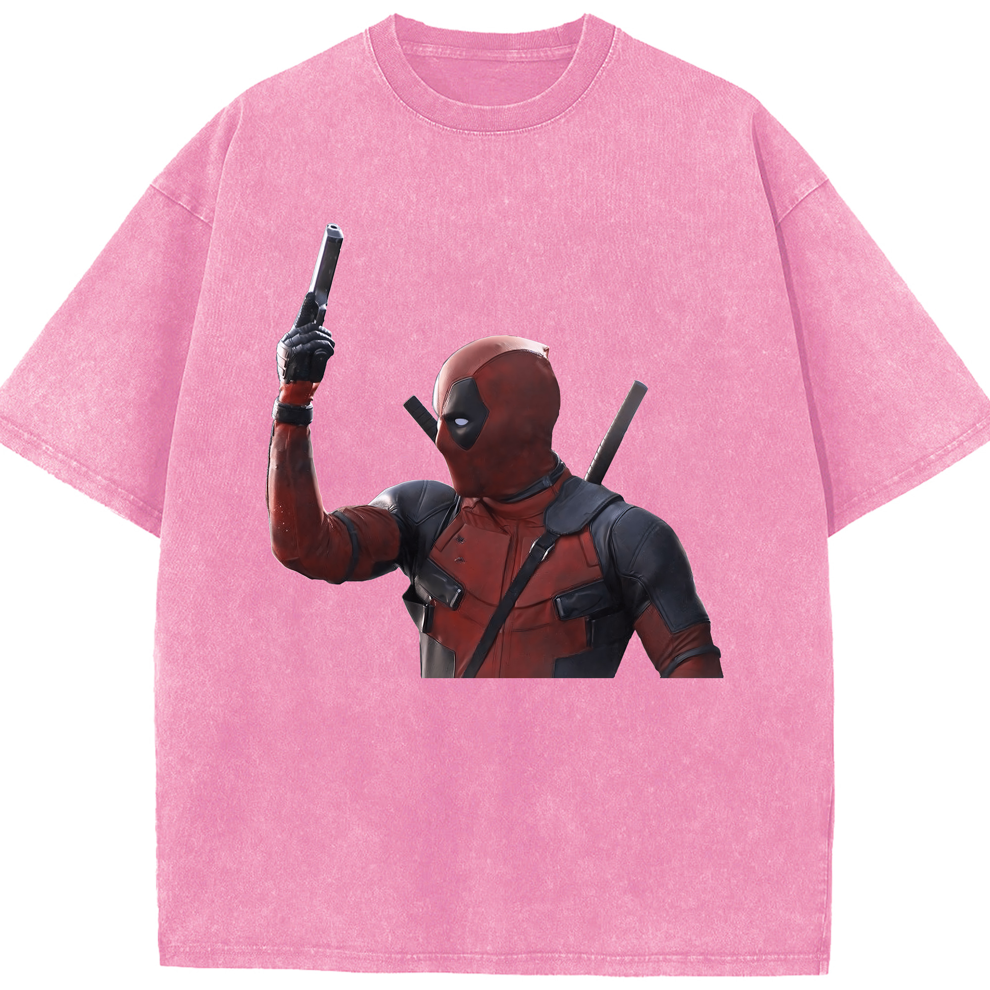 （画像用） Deadpool デッドプール 綿100% ヴィンテージ風 半袖Tシャツ（フロントプリント）